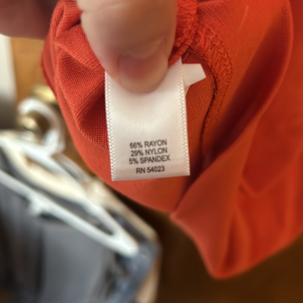 Banana Republic Women’s V Neck Dress Orange Size 12 - Picture 7 of 8